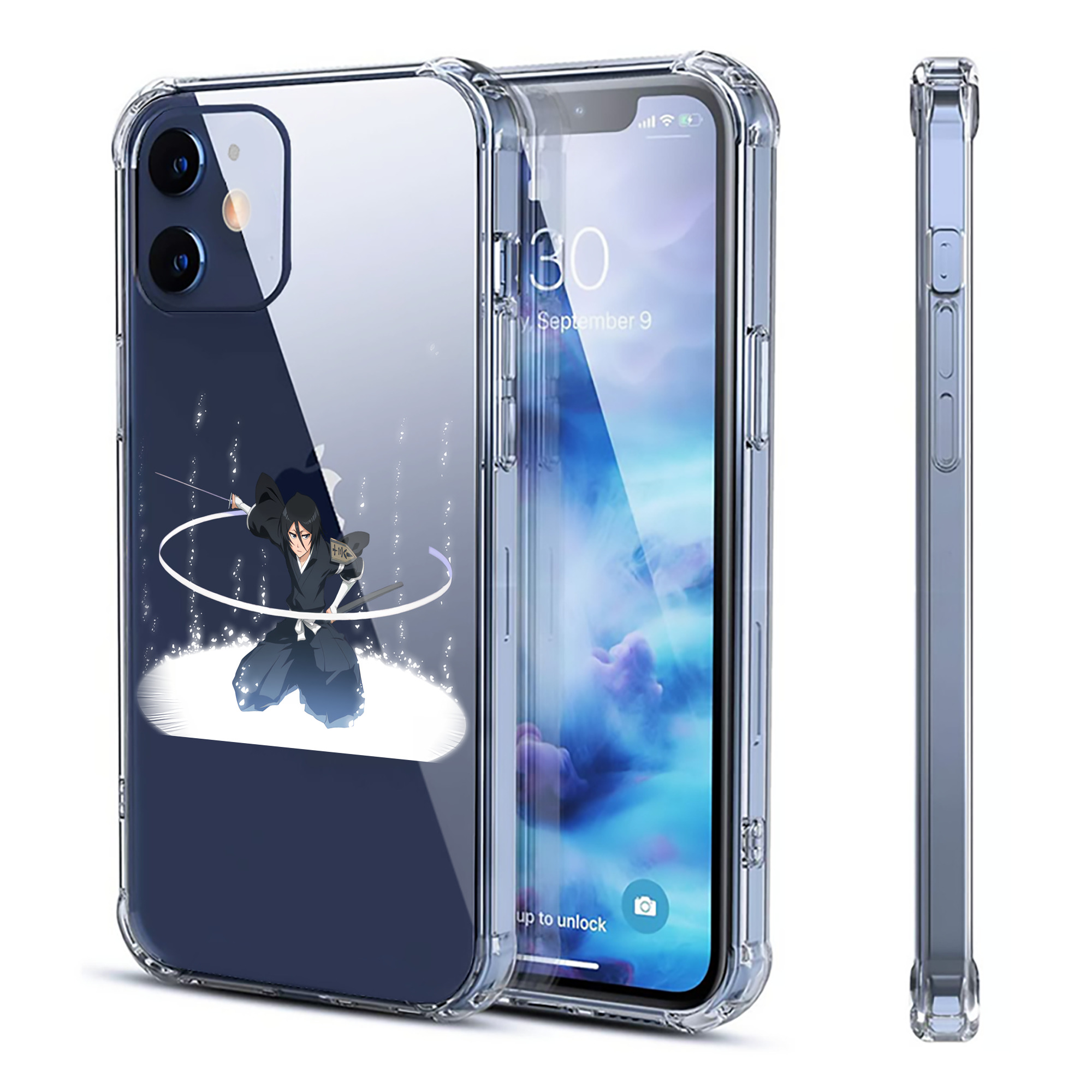 （画像用） ブリーチ 朽木ルキア BLEACH Kuchiki Rukia 【iPhone 12シリーズ対応】透明スマホケース（クリアソフトケース）